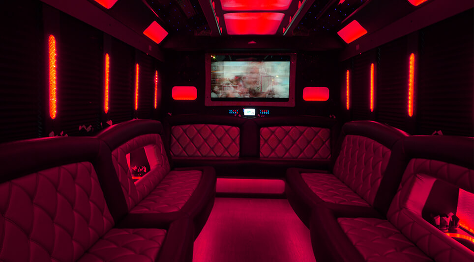 Modern party bus interiors