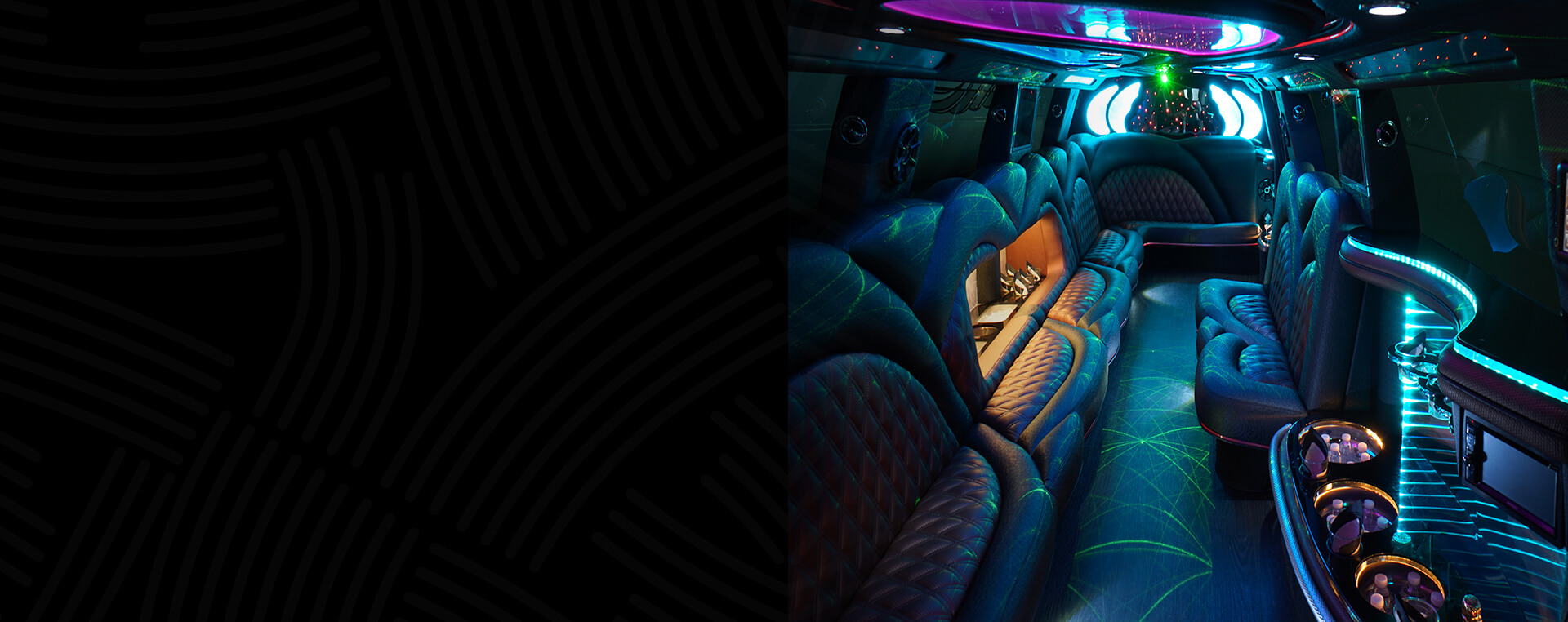 Lavish interiors in party buses