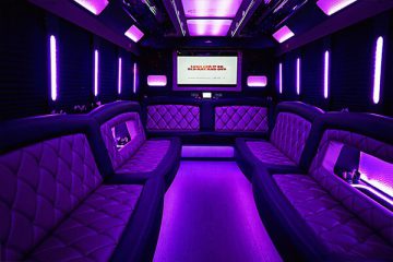 Party bus with led lighting