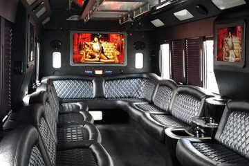 Spacious bus interior