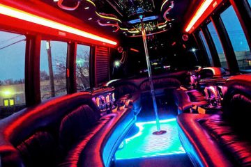 Luxurious party bus interior