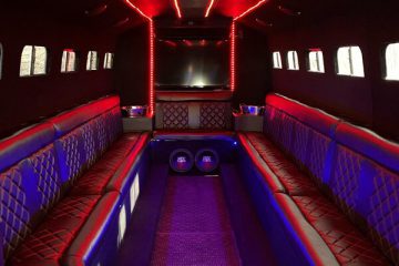 Inside a deluxe party bus, Longmont