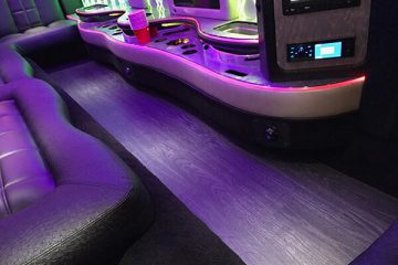 Hardwood floor at Broomfield limo bus