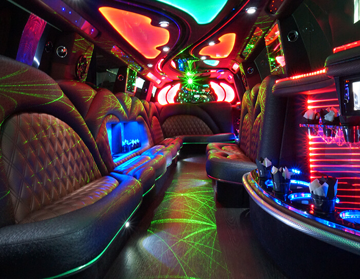 Limo bus interior